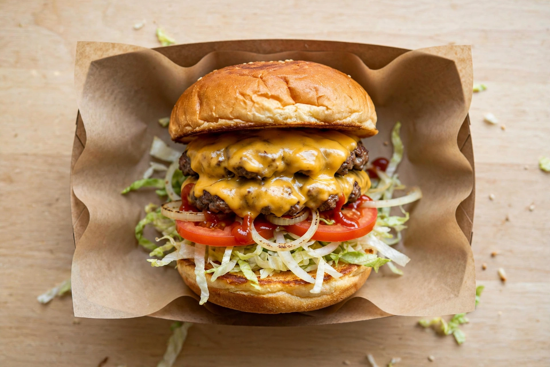 Sonic Quarter Pound Double Cheeseburger