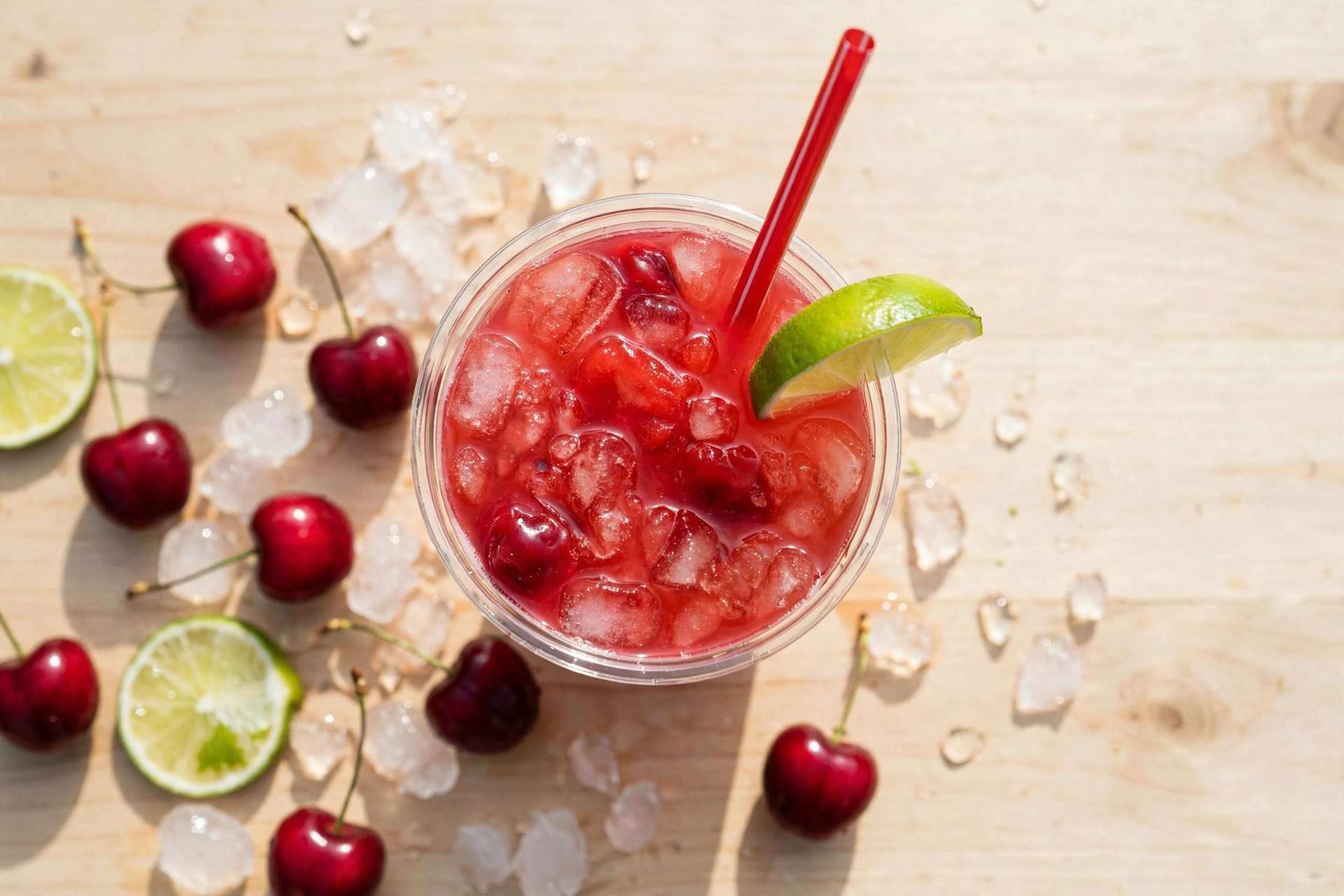 Sonic Cherry Limeade flat lay